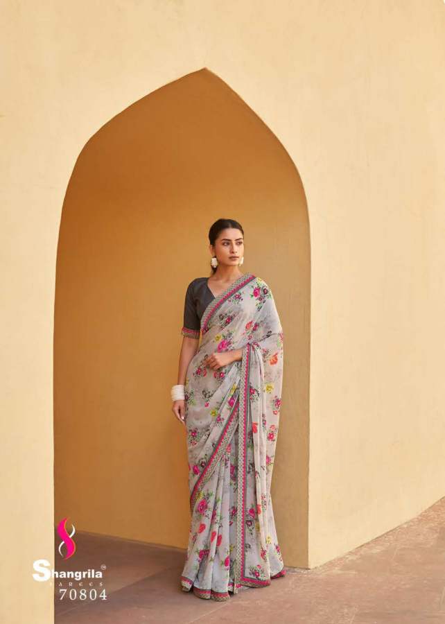 Shangrila Inox 16 Casual Daily Wear Printed Georgette Saree Collection